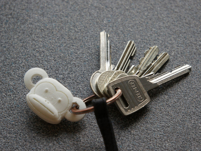 猴子钥匙扣3d打印模型 免费下载