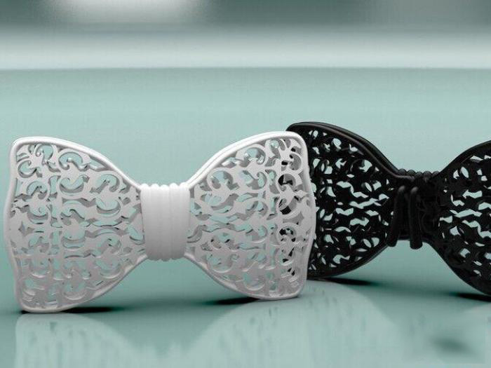镂空蝴蝶结3d打印模型 免费下载