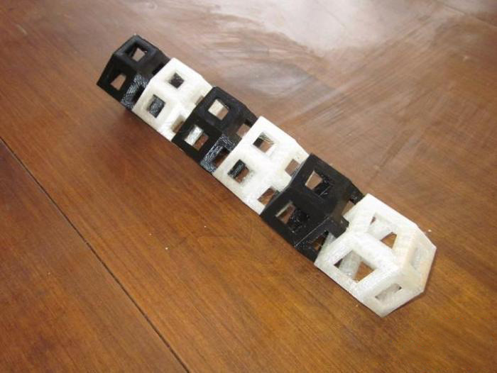 菱形十二面体链3d打印模型 免费下载