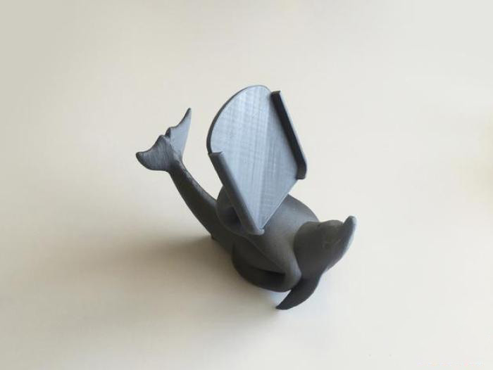 海豚手机座3d打印模型 免费下载