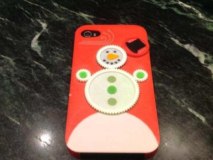 齿轮苹果4S手机壳3d打印模型 免费下载