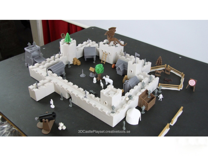 3D打印的城堡玩具3d打印模型 免费下载