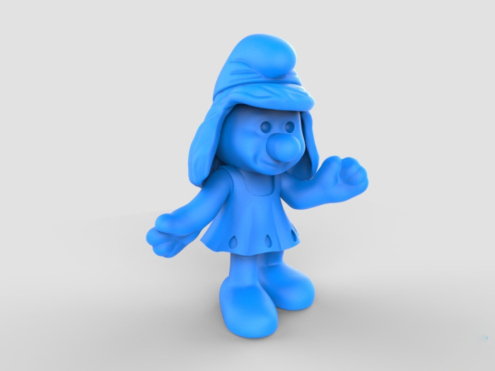 女蓝精灵3d打印模型 免费下载