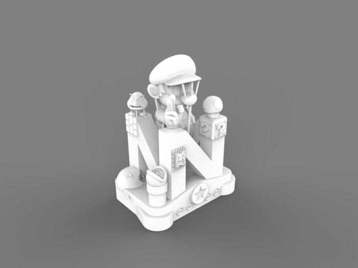 超级马里奥3d打印模型 免费下载