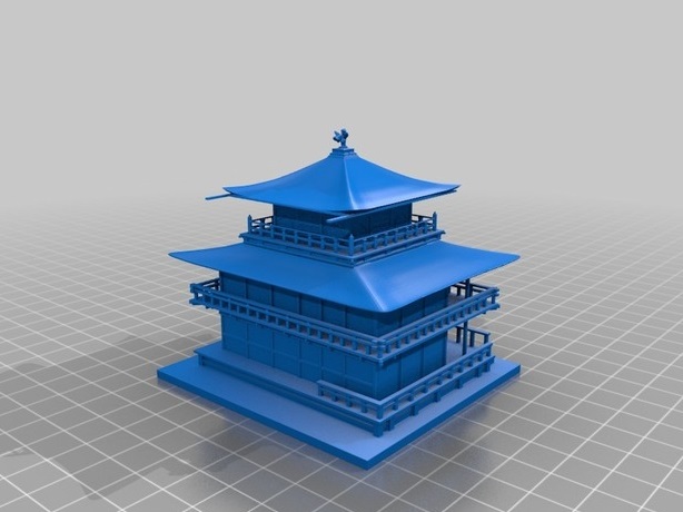金阁寺3d打印模型 免费下载