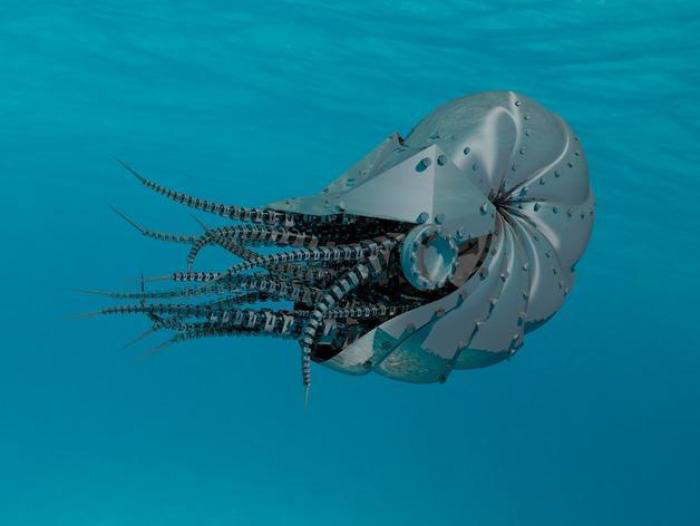 机械乌贼3d打印模型 免费下载