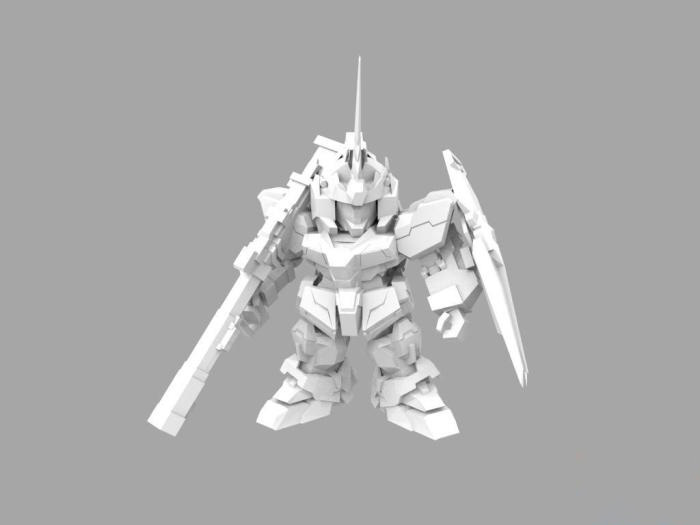 独角兽高达3d打印模型 免费下载