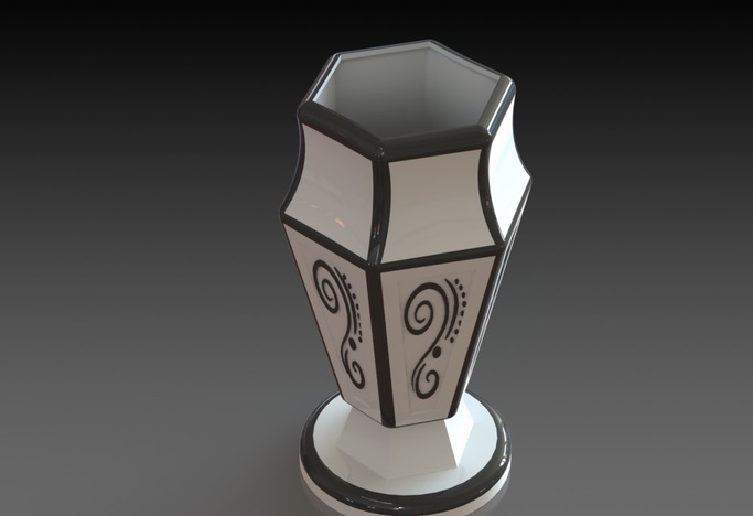 六边形花瓶3d打印模型 免费下载