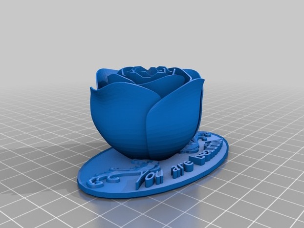 玫瑰花3d打印模型 免费下载