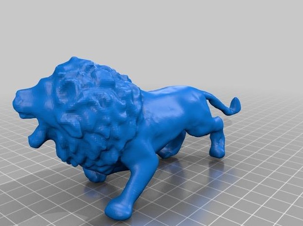 非洲狮子3d打印模型 免费下载