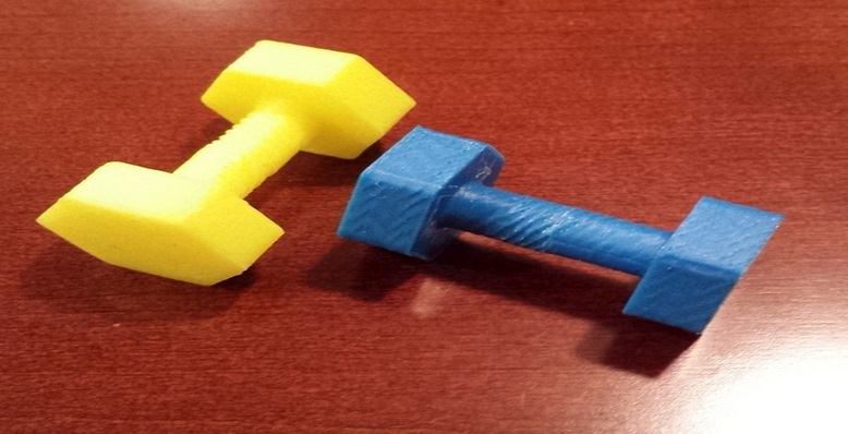 迷你哑铃3d打印模型 免费下载