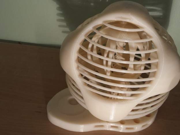 科幻球体框架装置3d打印模型 免费下载