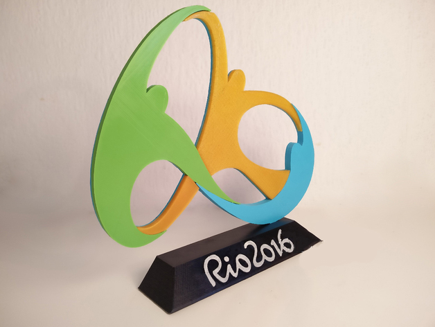 里约奥会官方标志3d打印模型 免费下载