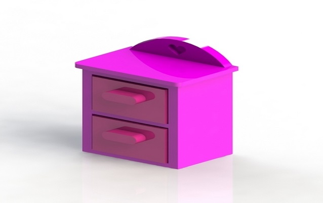 小型抽屉3d打印模型 免费下载