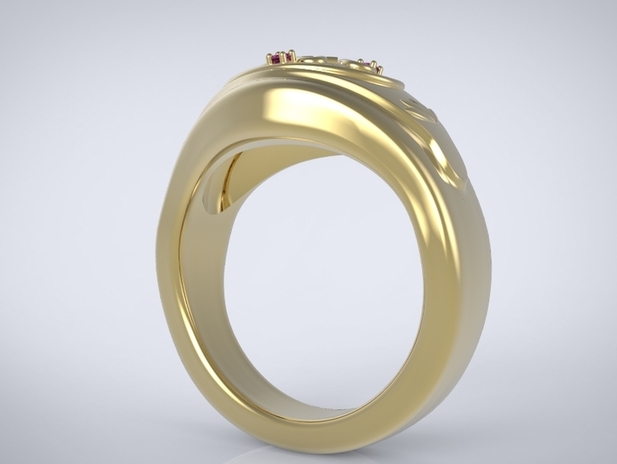 简单的环形戒指3d打印模型 免费下载