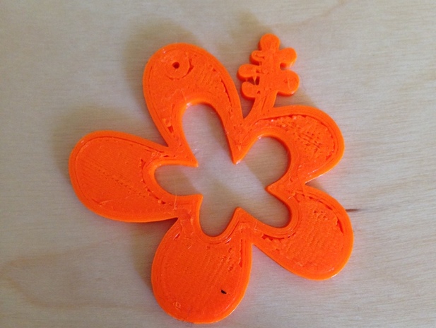 五叶爱情花项链3d打印模型 免费下载