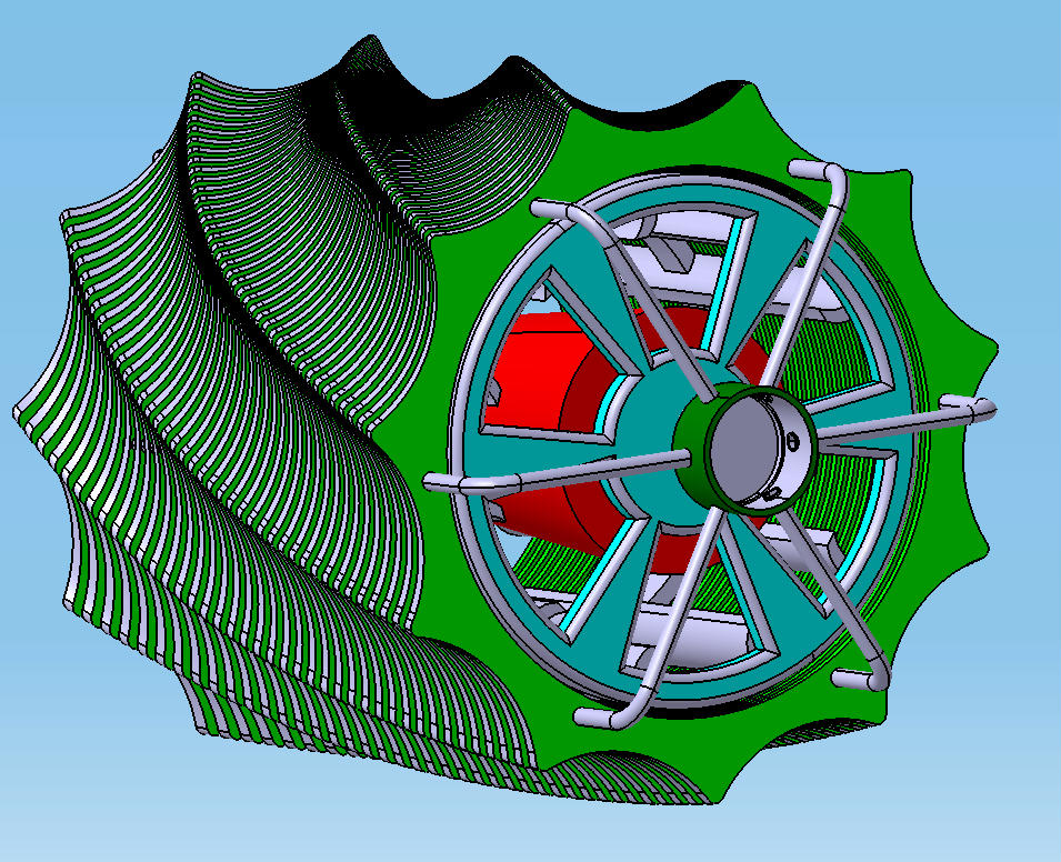 涡轮风机散热器3d打印模型 免费下载