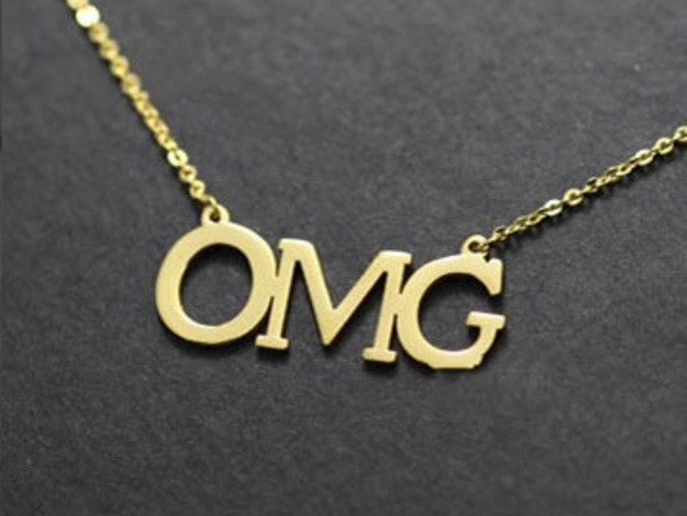 OMG首饰3d打印模型 免费下载