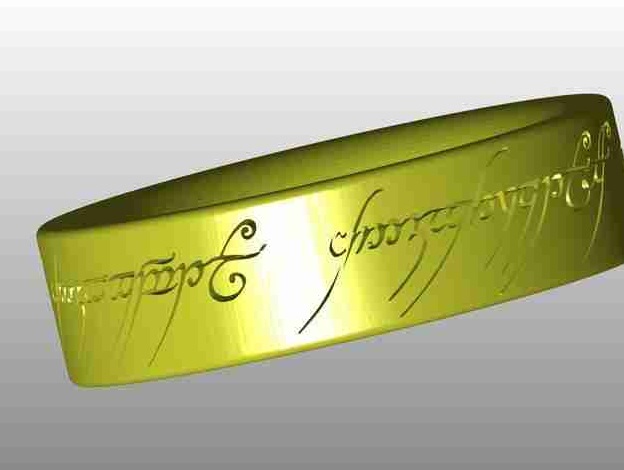 索伦的戒指3d打印模型 免费下载