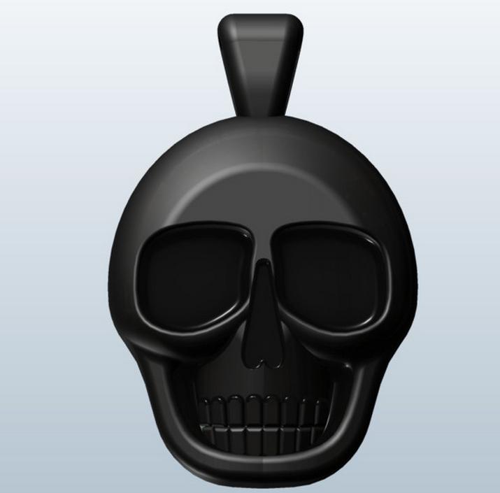 骷髅吊坠3d打印模型 免费下载