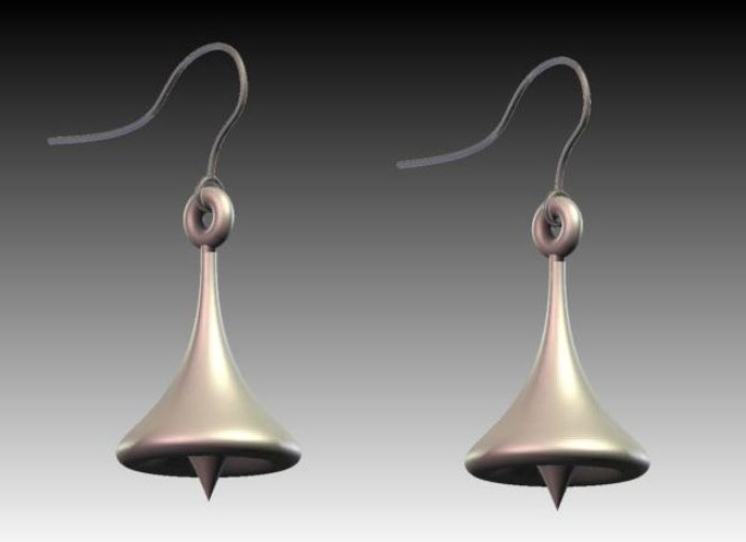 雨水滴耳环3d打印模型 免费下载