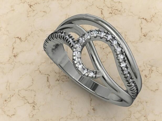 珠宝戒指3d打印模型 免费下载