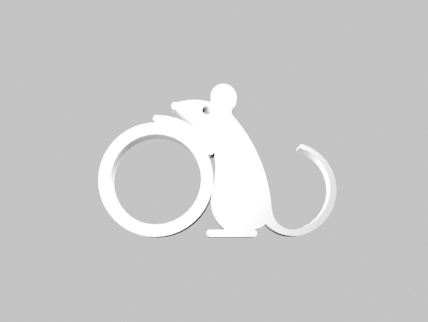 生肖钥匙扣之子鼠3d打印模型 免费下载