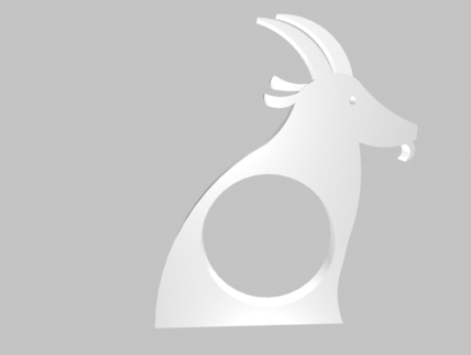 生肖钥匙扣之未羊3d打印模型 免费下载