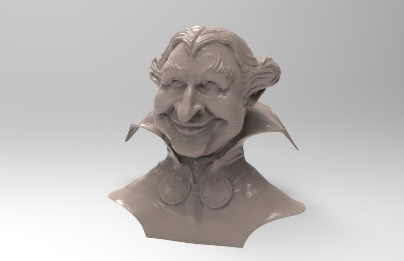 欧式老人半身3d打印模型 免费下载