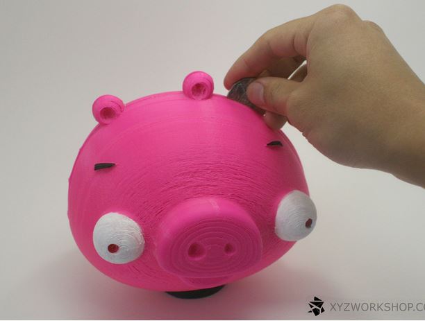 小猪储蓄罐3d打印模型 免费下载