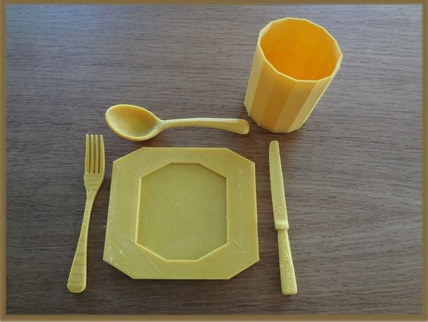 餐具盘子杯子3d打印模型 免费下载